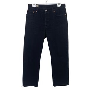 Levis 501 90s Jeans Premium Black Straight Leg Button Fly W29 L30